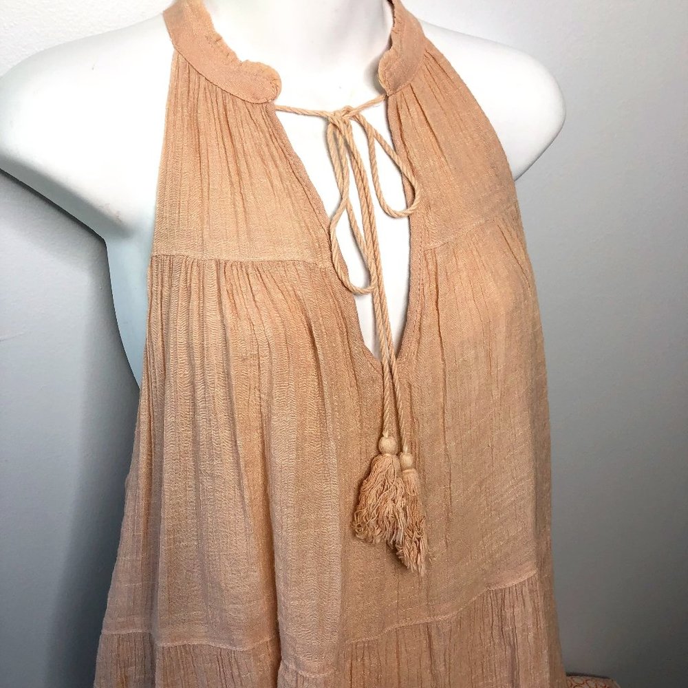 Wishlist halter flowy sleeveless top light pink -M